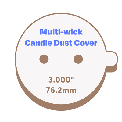 3.000 Candle Dust Cover with Double Wick & Tab