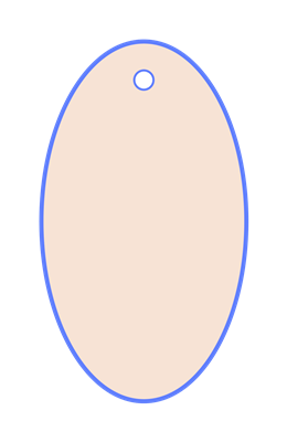 Hang Tag - Oval - 2 x 3-1/2