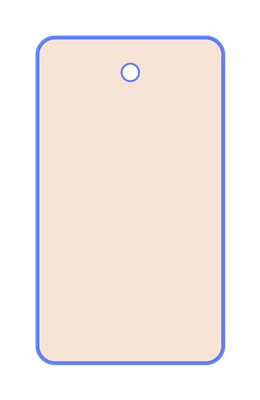 Hang Tag - Rounded Rectangle - 2 x 3-1/2