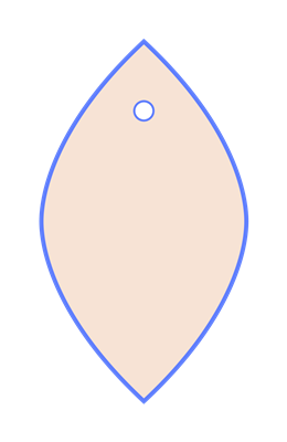 Hang Tag - Leaf - 2 x 3-1/2