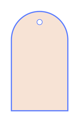 Hang Tag - Arch Top - 2 x 3-1/2